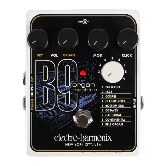Electro-Harmonix B9 Manual De Instrucciones