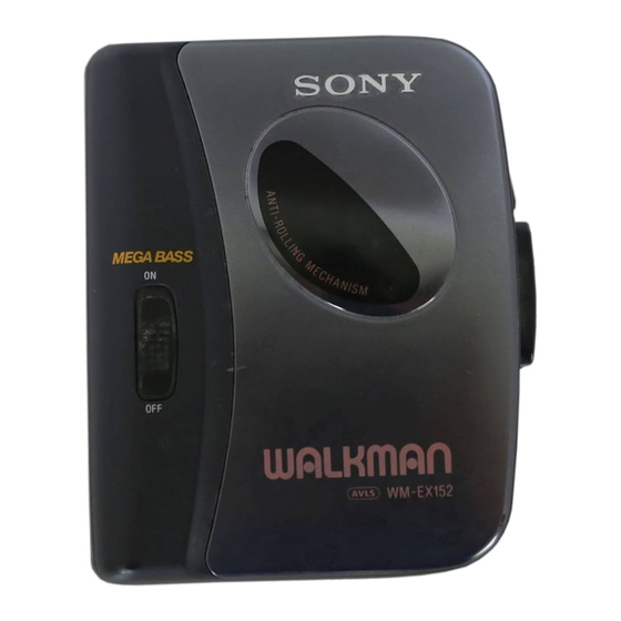 Sony WALKMAN WM-EX352 Manual De Instrucciones