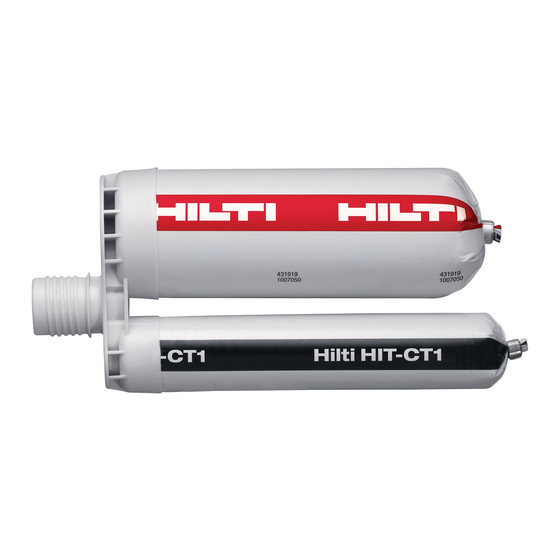 Hilti HIT-CT 1 Manual De Instrucciones