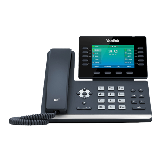 Yealink SIP-T54W Guia De Inicio Rapido