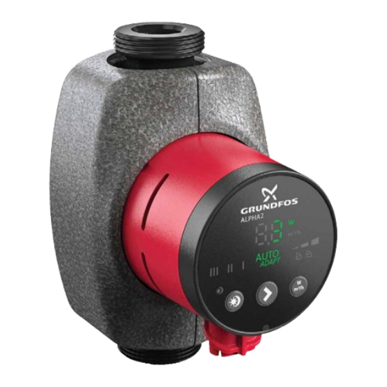 Grundfos ALPHA2 Instrucciones De Instalación Y Funcionamiento