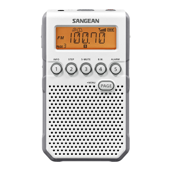 Sangean DT-800 Manual De Instrucciones