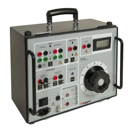 Megger B10E Manual De Usuario