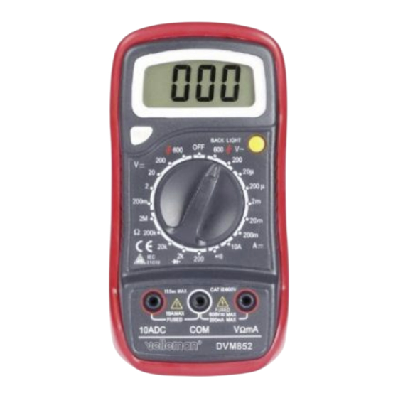Velleman DVM852 Manual Del Usuario
