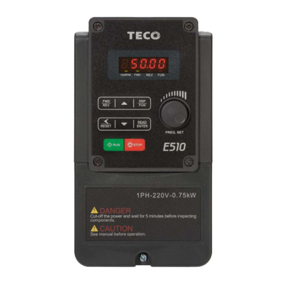 TECO E510 Serie Manual De Instrucciones