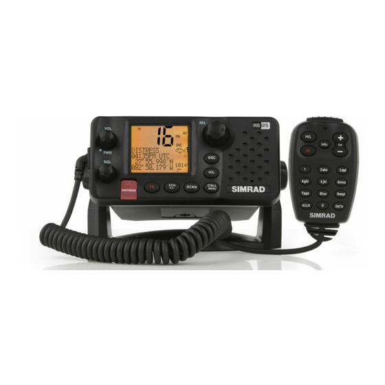 Simrad RS25U VHF Manuales