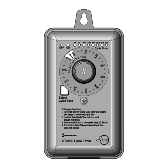 Intermatic CT2000MX Serie Guía Del Inicio Rápido