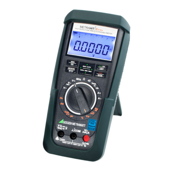 Gossen MetraWatt METRAHIT PM TECH Instrucciones De Servicio