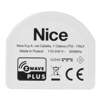Nice RGBW-Control Instrucciones Y Advertencias Para La Instalación Y El Uso