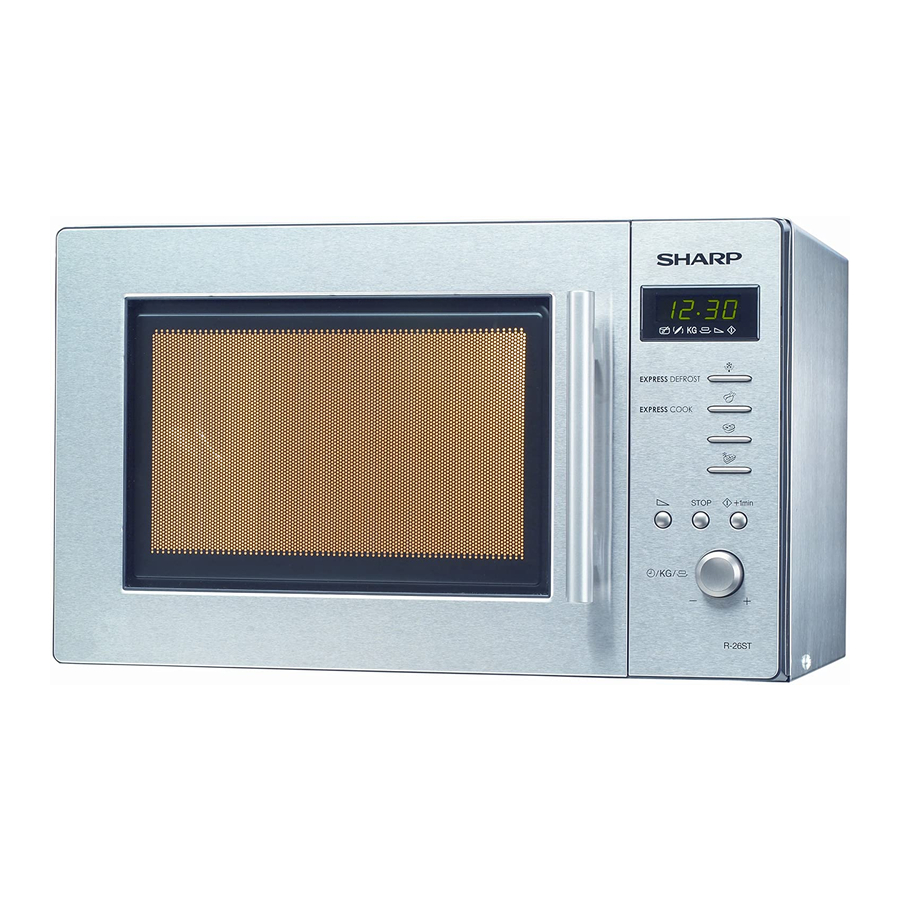 Sharp R-26ST Manual De Instrucciones Y Recetario