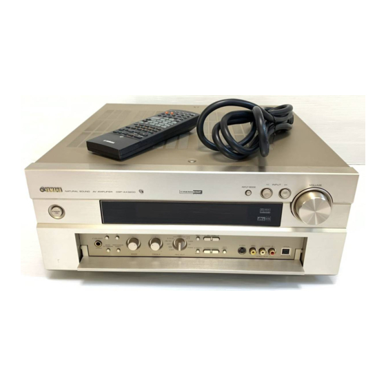 Yamaha DSP-AX3200 Manual De Instrucciones