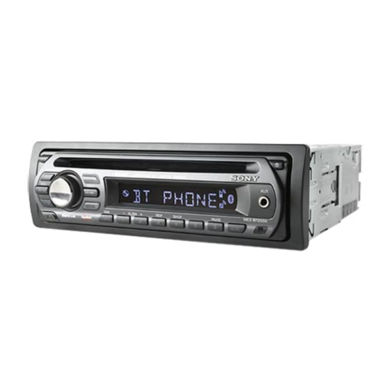 Sony MEX-BT2500 Manual De Instrucciones