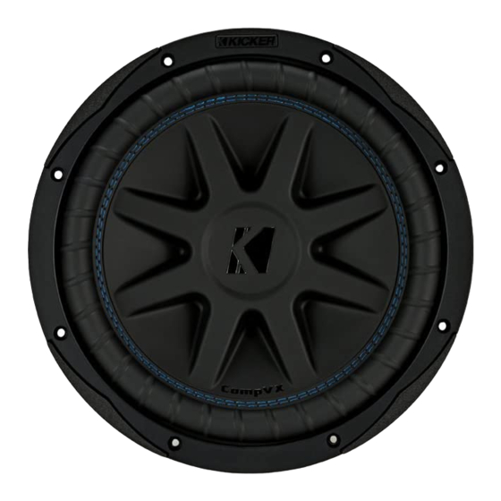 Kicker CVX COMPVX10 Manuales