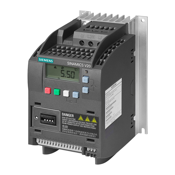 Siemens Sinamics V20 Instrucciones De Servicio