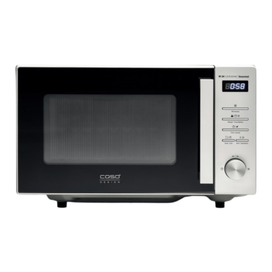 CASO DESIGN M 20 Ceramic Gourmet Manual Del Usuario