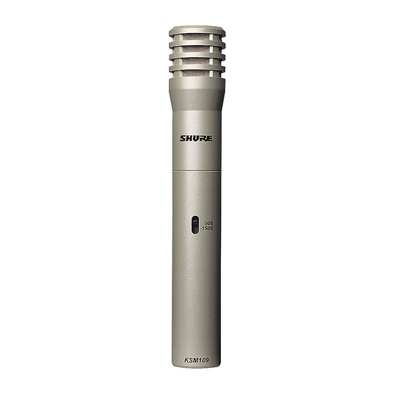 Shure KSM109 Guia Del Usuario
