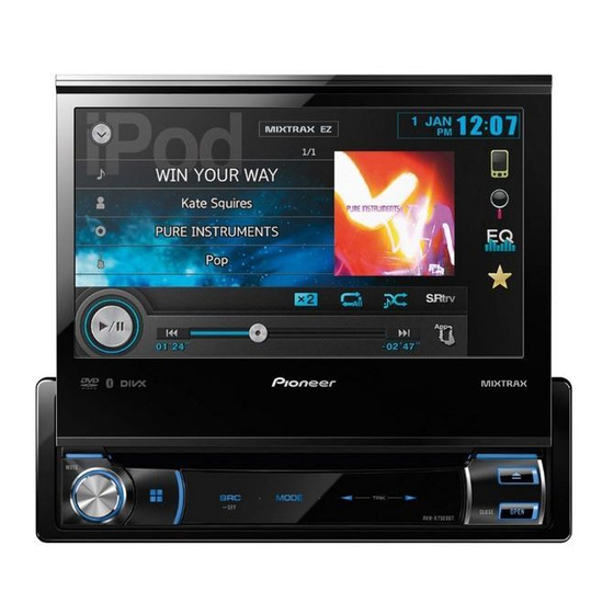 Pioneer AVH-X7500BT Manual De Instrucciones