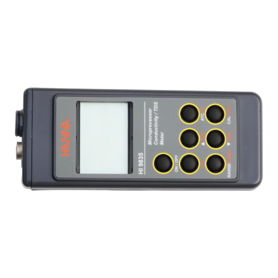 Hanna Instruments HI 9835 Manual De Instrucciones