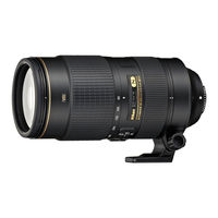 Nikon AF VR Zoom-Nikkor ED 80–400mm f/4.5-5.6D Manual De Instrucciones