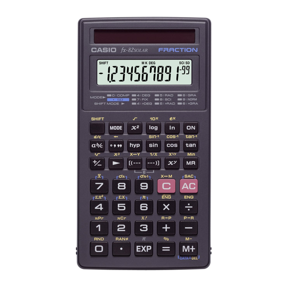 Casio fx-82SOLAR Manual Del Usuario
