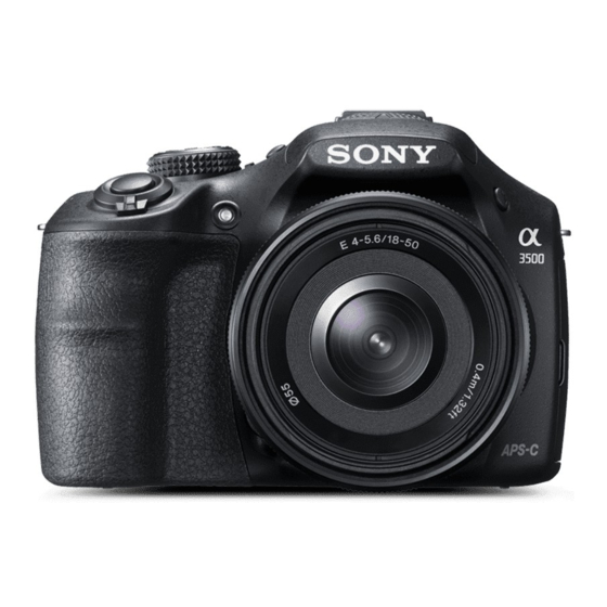 Sony ILCE-3500 Manual De Instrucciones