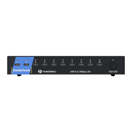 Cambrionix TS3-C10 Manual Del Usuario