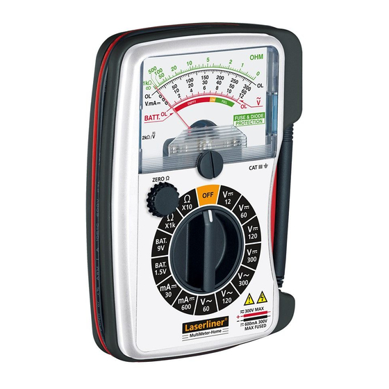 LaserLiner MultiMeter-Home Manuales