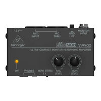 Behringer MICROMON MA400 Manual Del Usuario