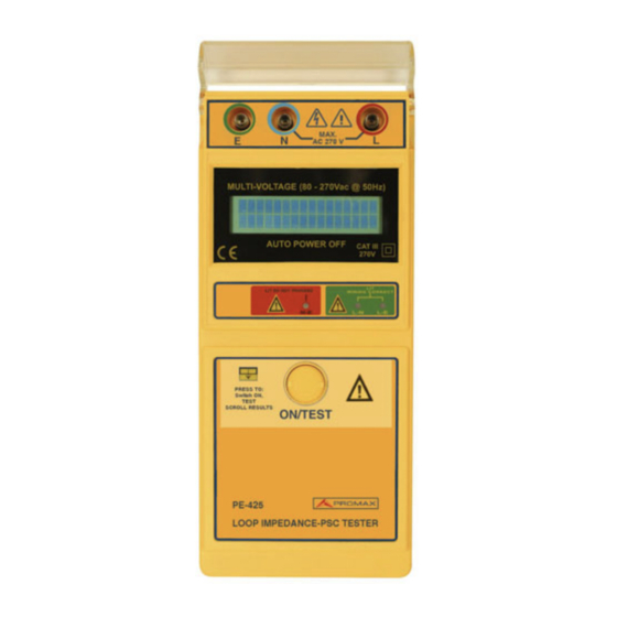 Promax PE-425 Manual De Instrucciones