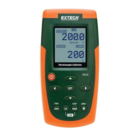 Extech Instruments PRC20 Manual De Usuario