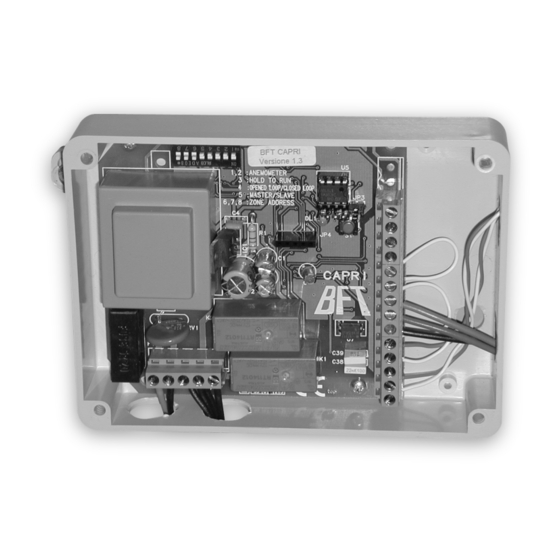 BFT CAPRI Instrucciones De Uso Y De Instalacion
