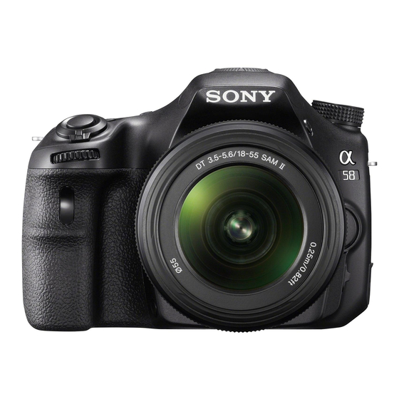 Sony SLT-A58 Manual De Instrucciones