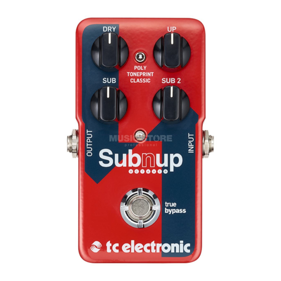 TC Electronic SUB 'N' UP OCTAVER Manual De Uso