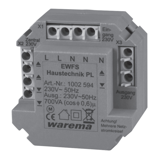 WAREMA EWFS Haustechnik PL Instrucciones De Servicio Y De Instalación