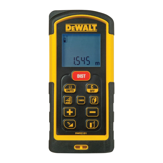 DeWalt DW03101 Manual Del Usuario