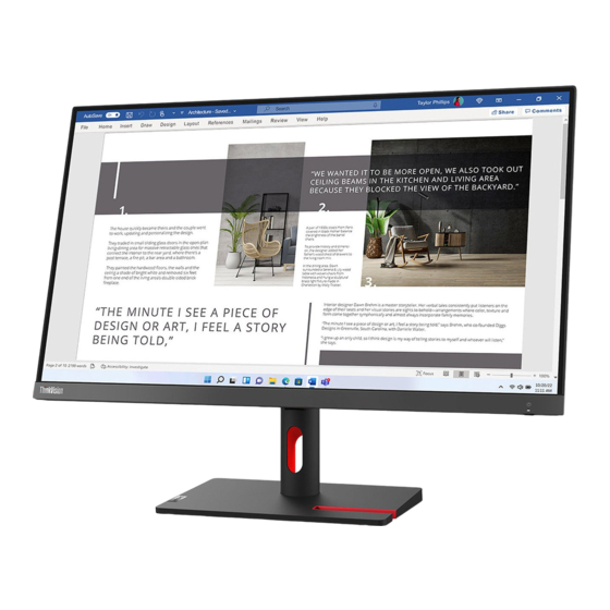 Lenovo ThinkVision S27i-30 Manual De Usuario