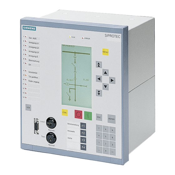 Siemens SIPROTEC 7SJ63 Manual