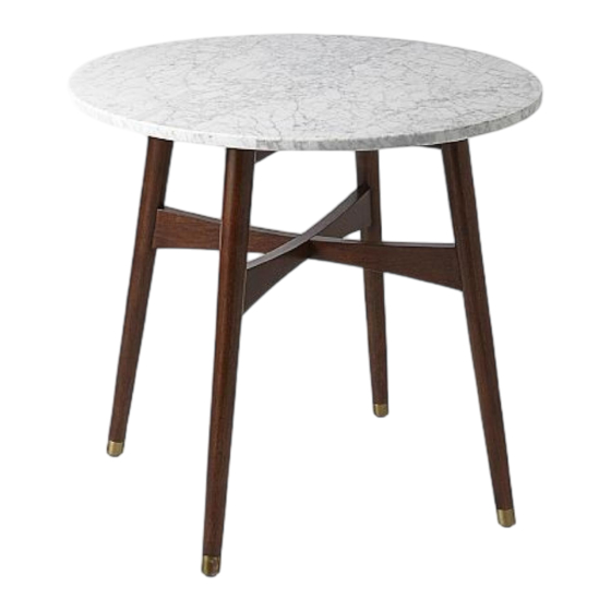 West Elm Reeve Mid-Century Bistro Table Instrucciones De Ensamblaje