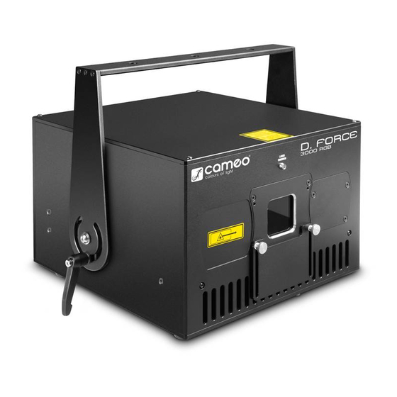 Cameo D. FORCE 3000 RGB LASER Manual De Usuario