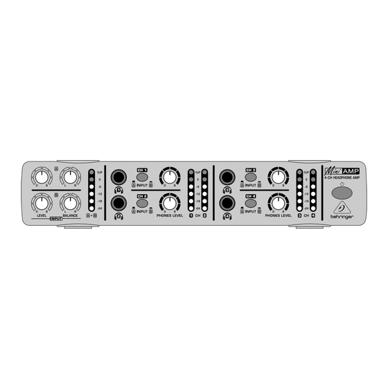 Behringer MINIAMP AMP800 Manual Del Usuario