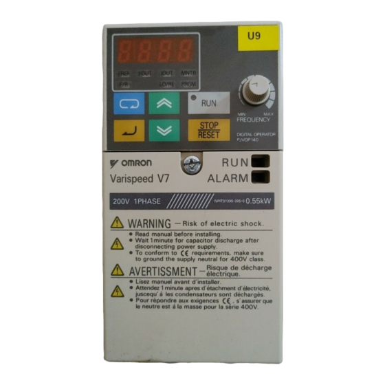 Omron VARISPEED V7 Manual Rápido