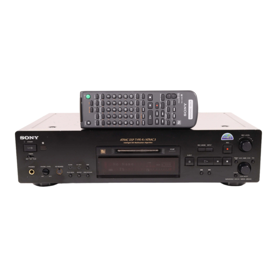 Sony MDS-JB940 Manual De Instrucciones