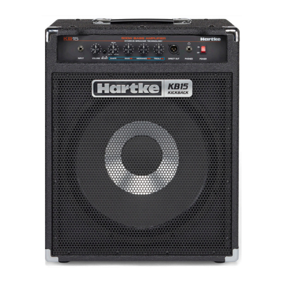 Hartke Kickback KB12 Manuales