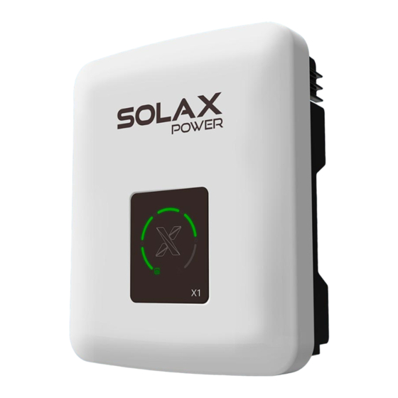 SOLAX X1 Serie Manual Del Usuario