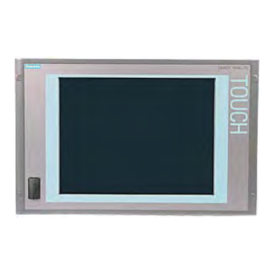 Siemens SIMATIC Panel PC 477B Instrucciones De Servicio