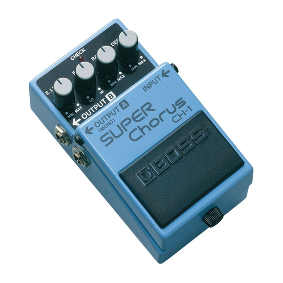Boss CH-1 SUPER CHORUS Guia De Inicio Rapido