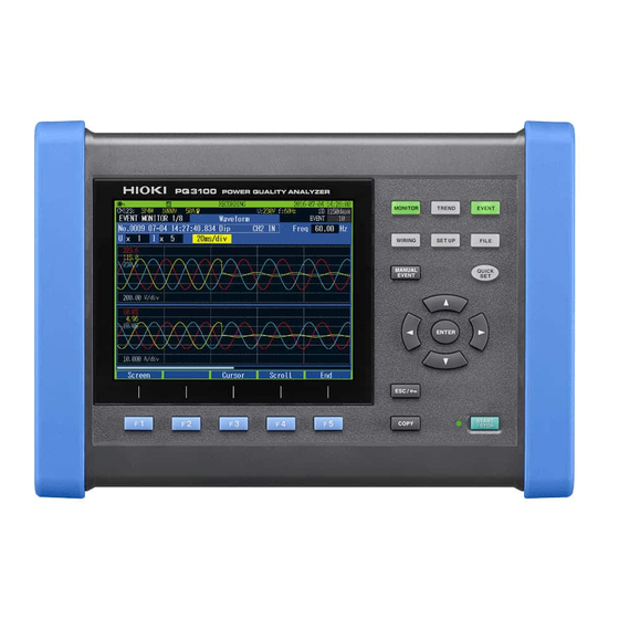 Hioki PQ3100 Manual De Instrucciones
