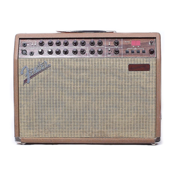 Fender Acoustasonic-Pro Instrucciones De Funcionamiento