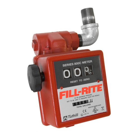 FILL-RITE 800C Serie Manual De Operación Y Seguridad Del Propietario
