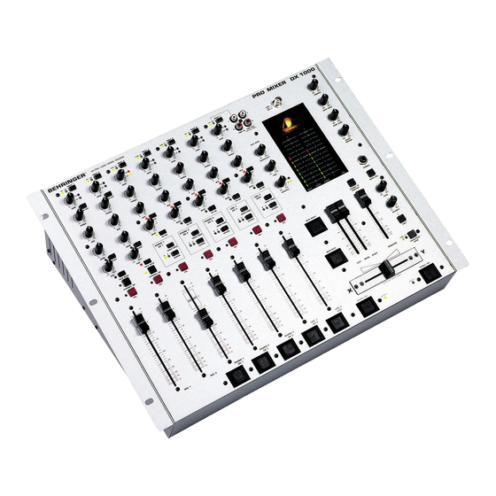 Behringer PRO MIXER DX 1000 Manuales